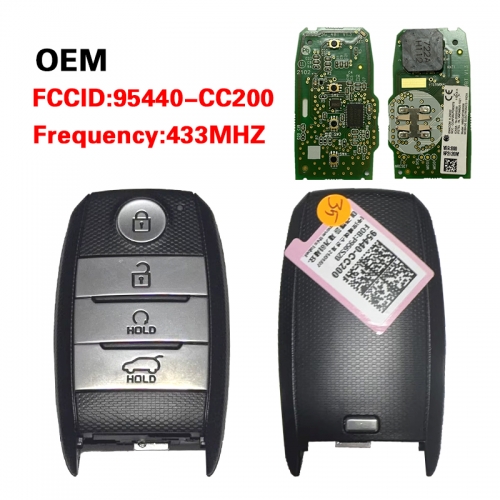 CN051129 Genuine KIA Sonet 2021 Smart Remote Key 4 Buttons 433 MHZ FCC ID FOBP956S20 95440-CC200