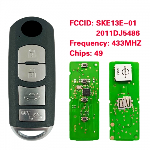 CN026017 For Mazda Smart key 4 Button 434MHz Mitsubishi system SKE13E-02 49 CHIP