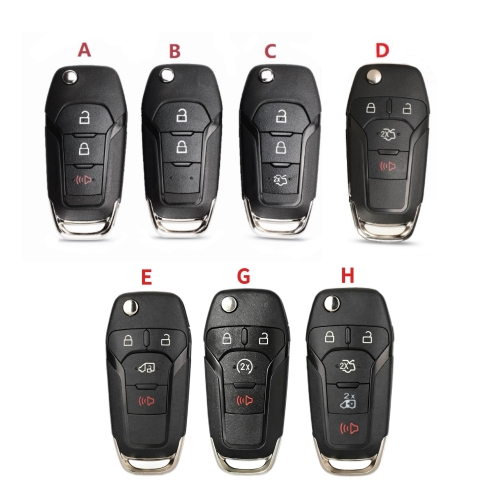 CS018032 2 3 4 5 Buttons Flip Folding Remote Car Key Shell Case for Ford Fusion Edge Explorer 2013-2015 HU101 blade