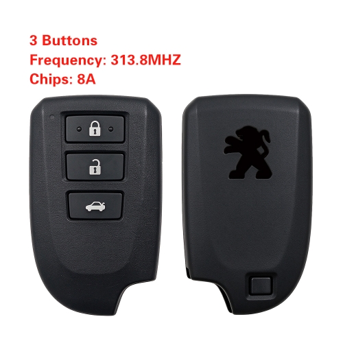 CN009076 3 Buttons Trunk  Peugeot With 313.8Mhz 8A chips