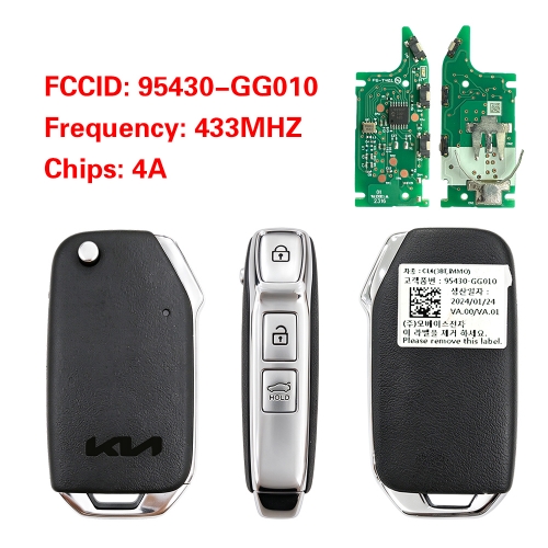 CN051451 OEM 3-Button Smart Remote Key for Kia K4 2025-2026 4A Chip 433MHz 95430-GG010