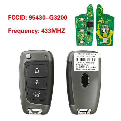 CN020551 OEM 3-Button Smart Remote Key for Hyundai i30 2016–2020 433MHz 95430-G3200