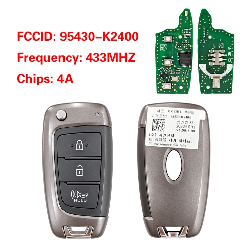 CN020573 OEM 3-Button Smart Remote Key for Hyundai Venue 2020–2025 4A Chip 433MHz 95430-K2400
