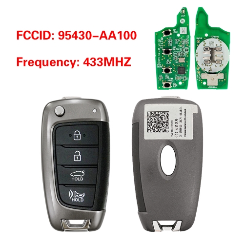 CN020571 OEM 3-Button Smart Remote Key for Hyundai Elantra 433MHz 95430-AA100