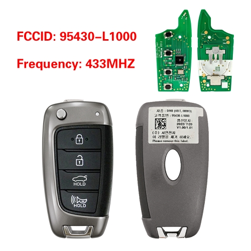CN020563 OEM 4-Button Smart Remote Key for Hyundai Sonata 2019–2022 433MHz 95430-L1000