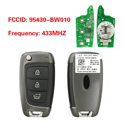 CN020592 OEM 3-Button Smart Remote Key for Hyundai Creta 2021–2024 433MHz 95430-BW010