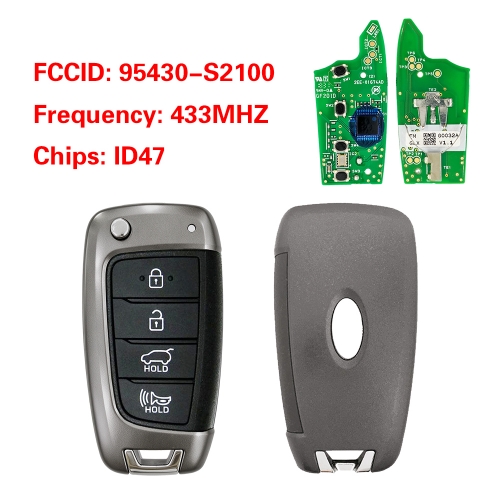 CN020545 OEM 4-Button Smart Remote Key for Hyundai Santa Fe 2018–2020 ID47 Chip 433MHz 95430-S2100