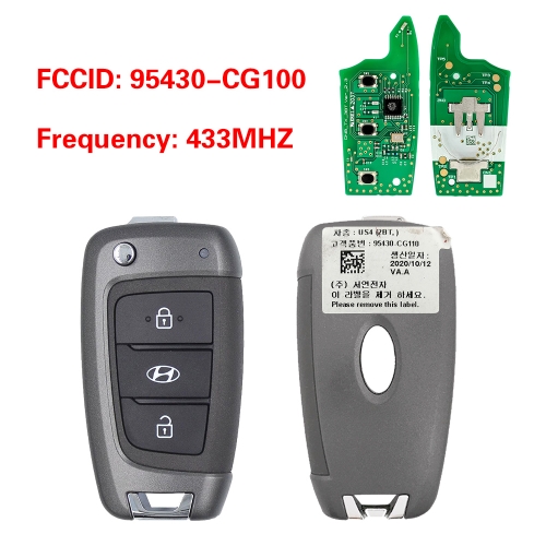 CN020561 OEM 3-Button Smart Remote Key for Hyundai 433MHz 95430-CG100