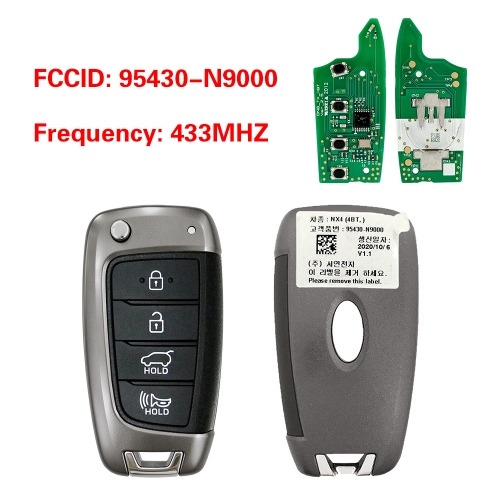CN020567 OEM 4-Button Smart Remote Key for Hyundai 433MHz 95430-N9000
