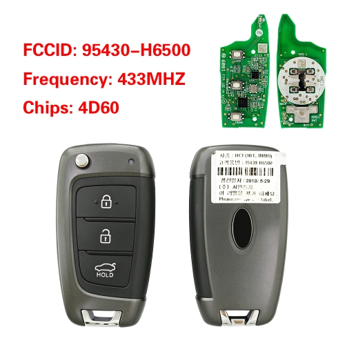 CN020548 OEM 3-Button Smart Remote Key for Hyundai 4D6A Chip 433MHz 95430-H6500