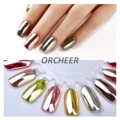 Magic silver mirror effect nail powder