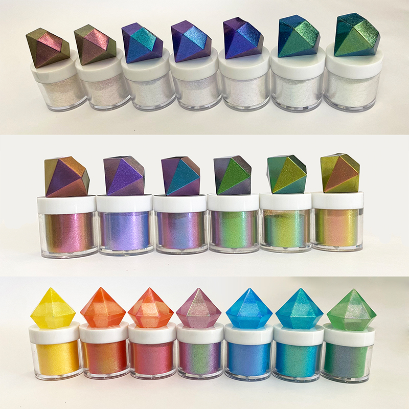 Chameleon Powder Pigment, 8 Color Changing Mica Powder for Epoxy Resin  Tumblers