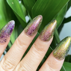 Chameloen flakes for Nail polish and gel, metallic foils with color changing appearnce