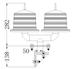 Dual Solar Powered Aviation Obstacle Light For Tower Building