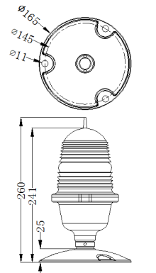 Heliport Elevated Taxiway Edge Light