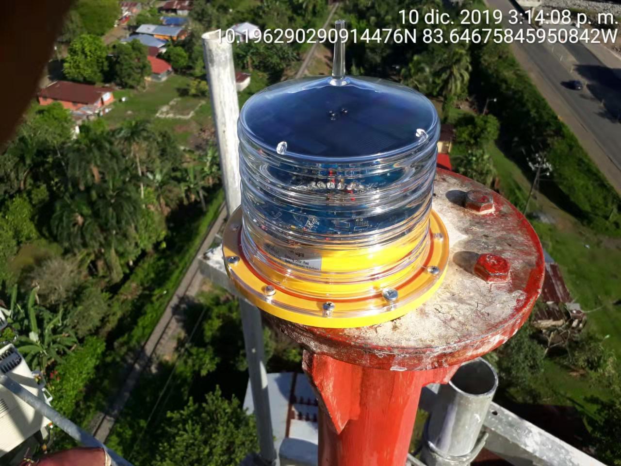 Costa Rica Iron Tower Solar Obstacle Lamp Project