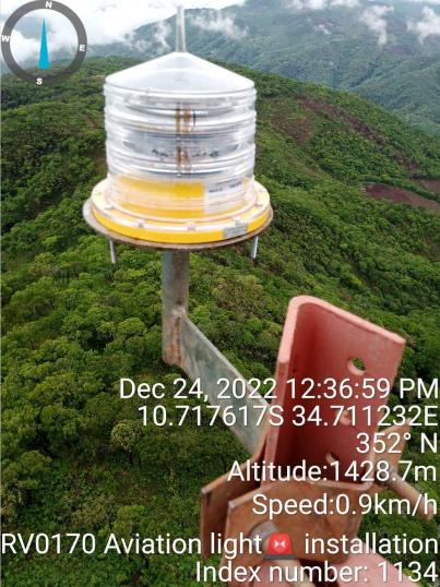 Tanzania Iron Tower Solar Warning Light Project