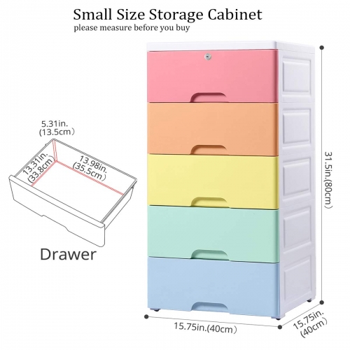 5 Drawer Dresser Plastic Storage Chest With Drawers Small Storage