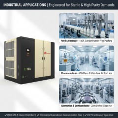Ingersoll Rand E160I 160kw 215HP Oil-Free Rotary Screw Air Compressor