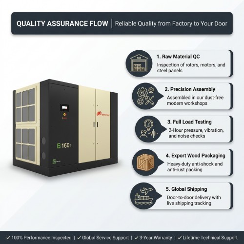 Ingersoll Rand E160I 160kw 215HP Oil-Free Rotary Screw Air Compressor