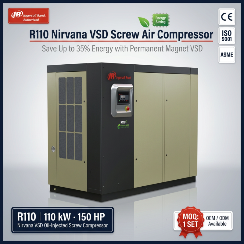 Ingersoll Rand R110 Oil-Flooded Rotary Screw Air Compressor - 110kw / 150HP