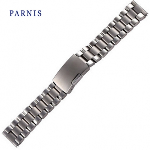 21mm Men Watch Watchbands Parnis Brand Full Stainless Steel Watch Strap Watch Accessories for Women's Ladies Watch