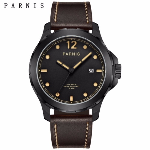 44mm Parnis Sapphire Miyota Automatic Movement 10ATM Water Resistant Men's Watch