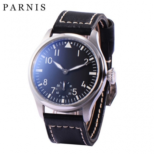 47mm Parnis 6498 Hand Winding Movement Men s Watch Small Second Stainless Case PA767