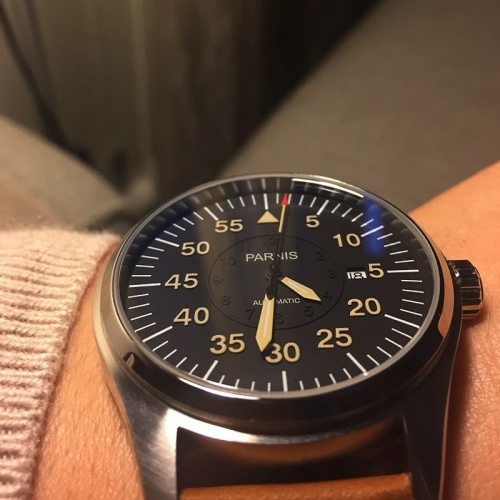 parnis aviator watch