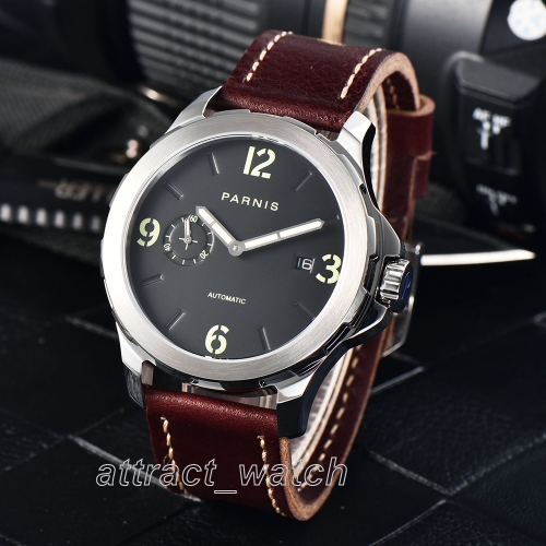 44mm Parnis Automatic Men's Mechanical Watch Sapphire Crystal 5ATM Waterproof