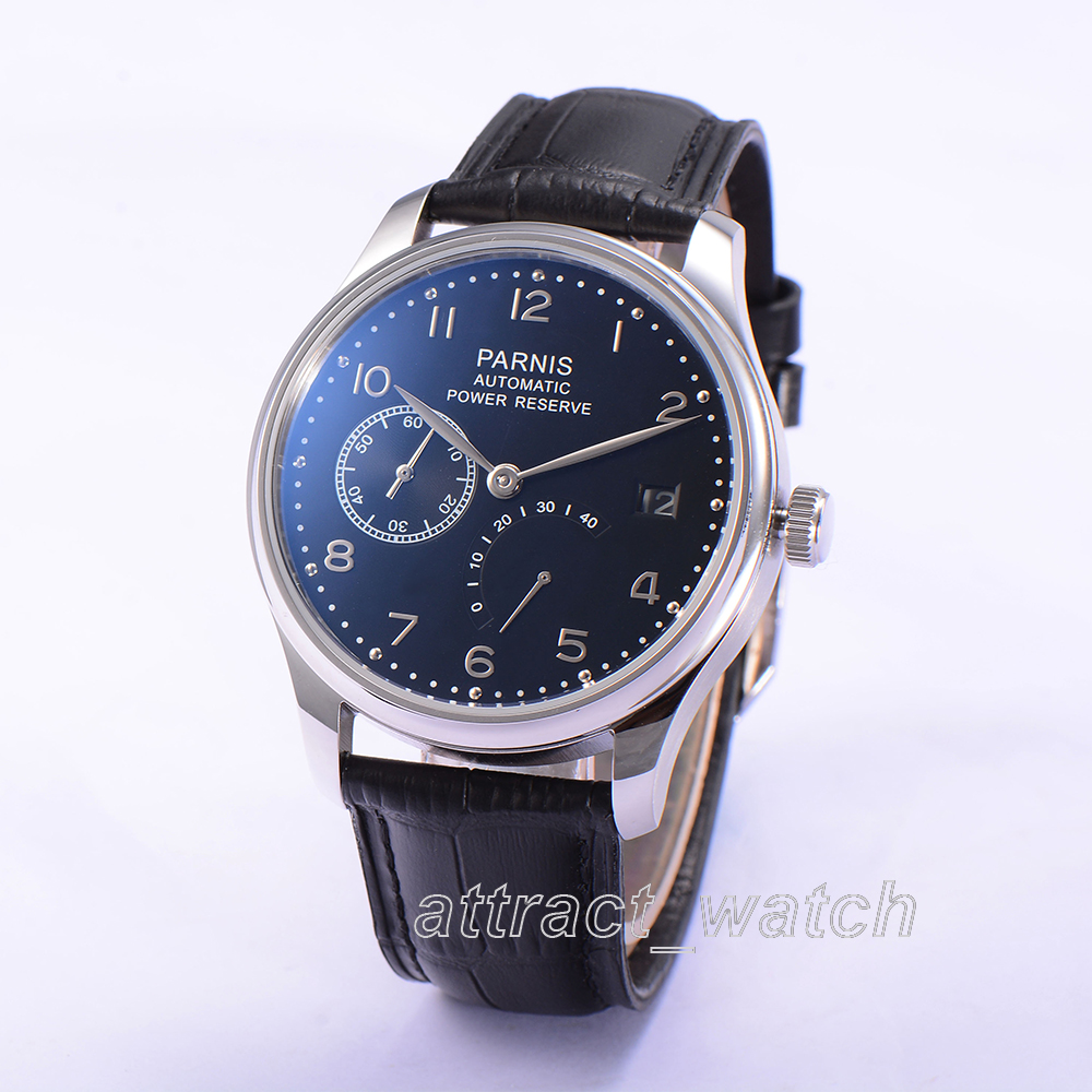 43mm Parnis Power Reserve Automatic Movement Men s Mechanical Watch Small Second PA767