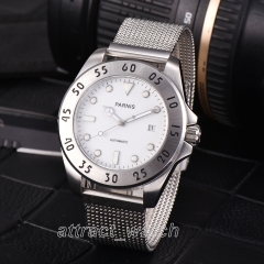 Stainless Case, White Dial, Stainless Steel Strap