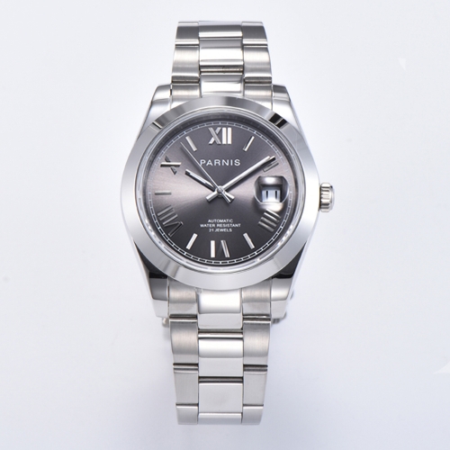 Panirs 39.5mm Miyota Automatic Men's Wristwatch Smooth Bezel Popular Watches