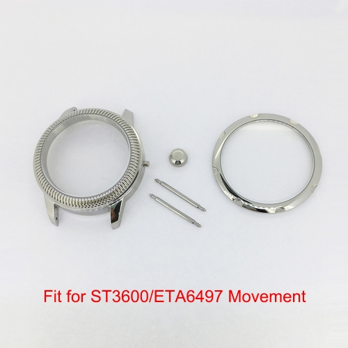 Fit for ST3600/3621/ETA6497 Movement 44mm 316L Stainless Steel Watch Case