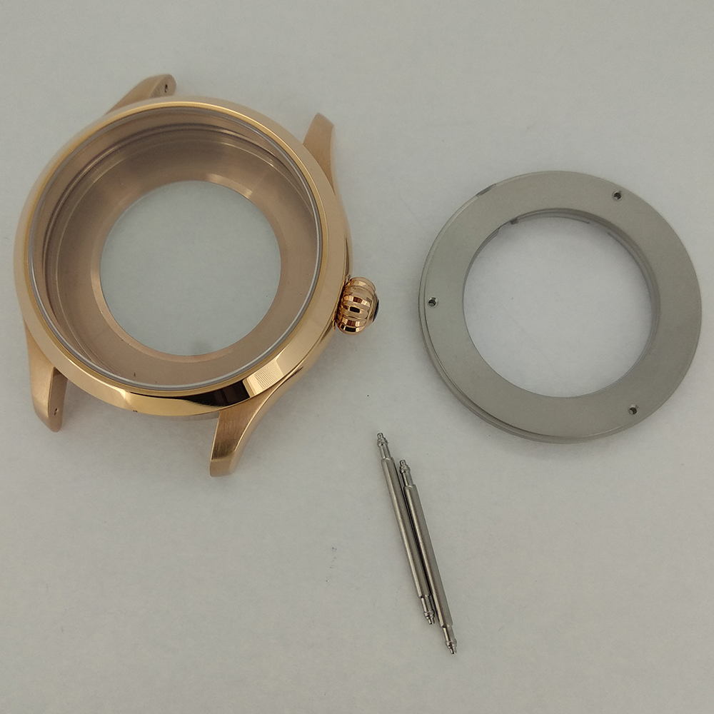 Parnis 42mm Wristwatch Case Sapphire Crystal for Miyota 8N24 Movement