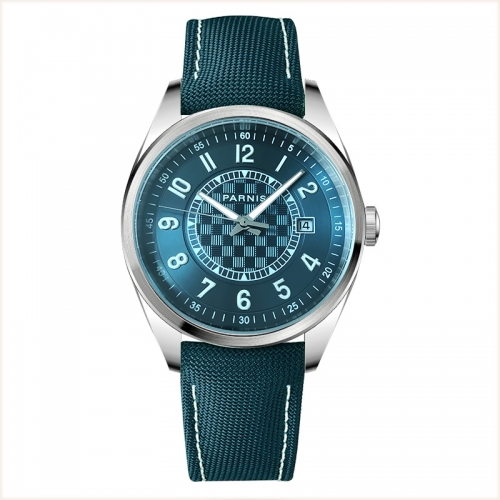 Parnis 40mm 藍寶石水晶 5 ATM Miyota 自動男士男孩飛行員手錶不銹鋼錶殼