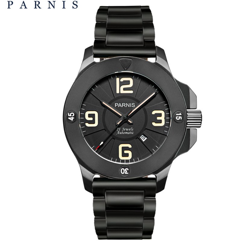 47mm Parnis Sapphire Glass Miyota Automatic Men's Military Watch ...