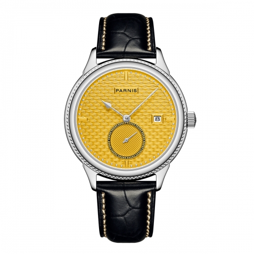 Parnis 42mm Nouvelle montre-bracelet mécanique automatique Seagull pour hommes de luxe