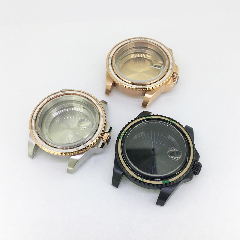 40.3mm Parnis Watch Case Sapphire Crystal for 8215/2813/3804 Movement