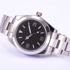 40mm Parnis Automatic Mechanical Men Casual Watch Stainless Case Sapphire Glass