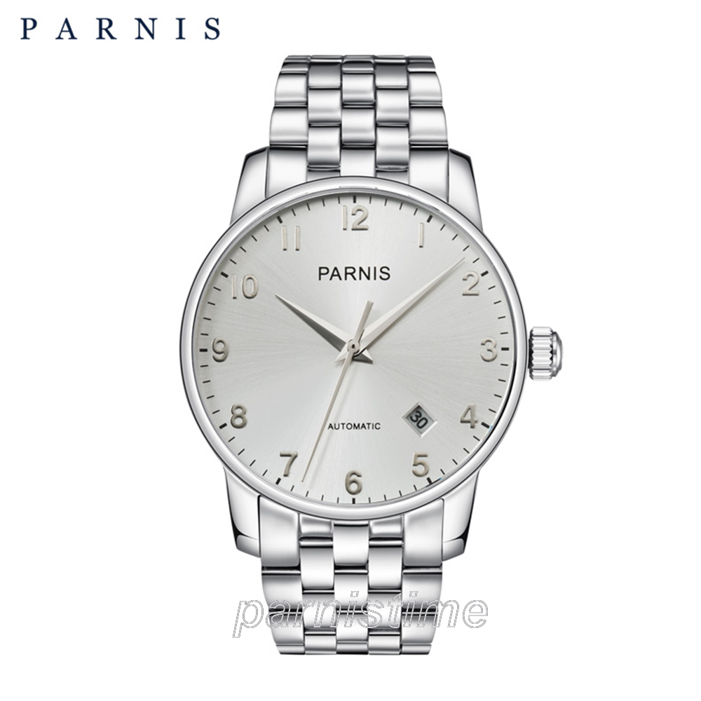 38mm Parnis Men Luxury Mechanical Watch Sapphire Miyota Automatic ...