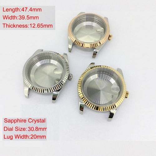 39.5mm Saphirglas Uhrengehäuse Armbanduhrgehäuse für 8215/2813 Uhrwerk