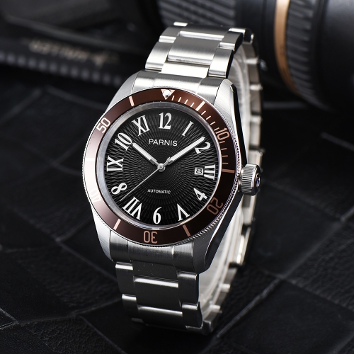 41mm Parnis Sapphire Crystal Miyota Automatic Men's Watch Luminous Marker 10 ATM Waterproof