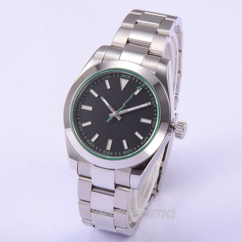 40mm Parnis Sapphire Crystal Automatic Movement Men's Watch Stainless Bracelet
