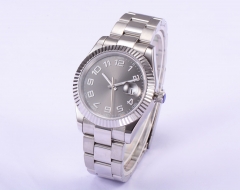 41mm Parnis Automatic Men Watch Stainless Bracelet Date Indicator Sapphire Glass