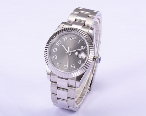41mm Parnis Automatic Men Watch Stainless Bracelet Date Indicator Sapphire Glass