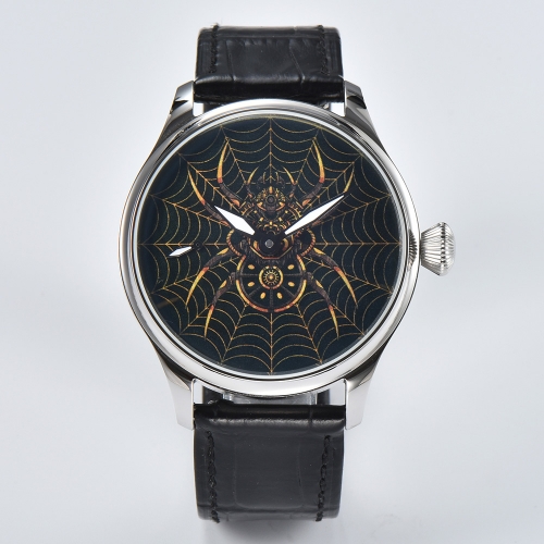 44mm Parnis Hand Winding Mens Classic Spider Dial Wrist Watch