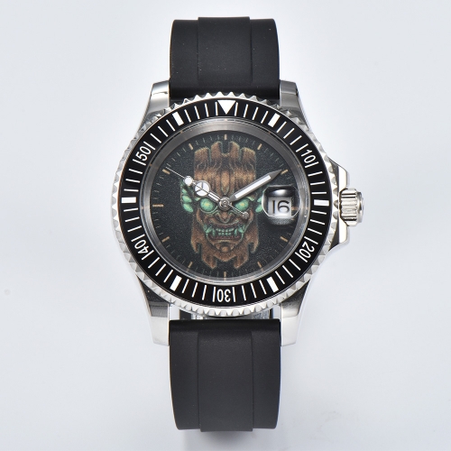 Parnis Automatic Mechanical Watches Men Custom Drawing Wristwatch 21 Jewel Miyota 8215 Automatic Movement Sapphire Crystal