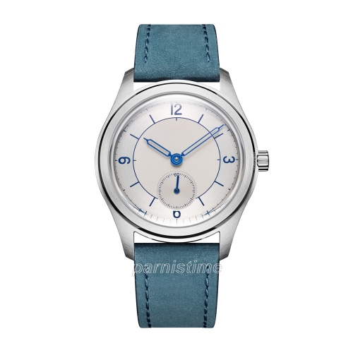 Parnis New Arrival 41mm Seagull 1701 Automatic Mechanical Men Watch Leather Strap