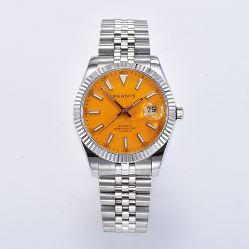 Parnis Часы Japan Automatic 8215 Movement Jubilee Bracelet Водонепроницаемые деловые наручные часы